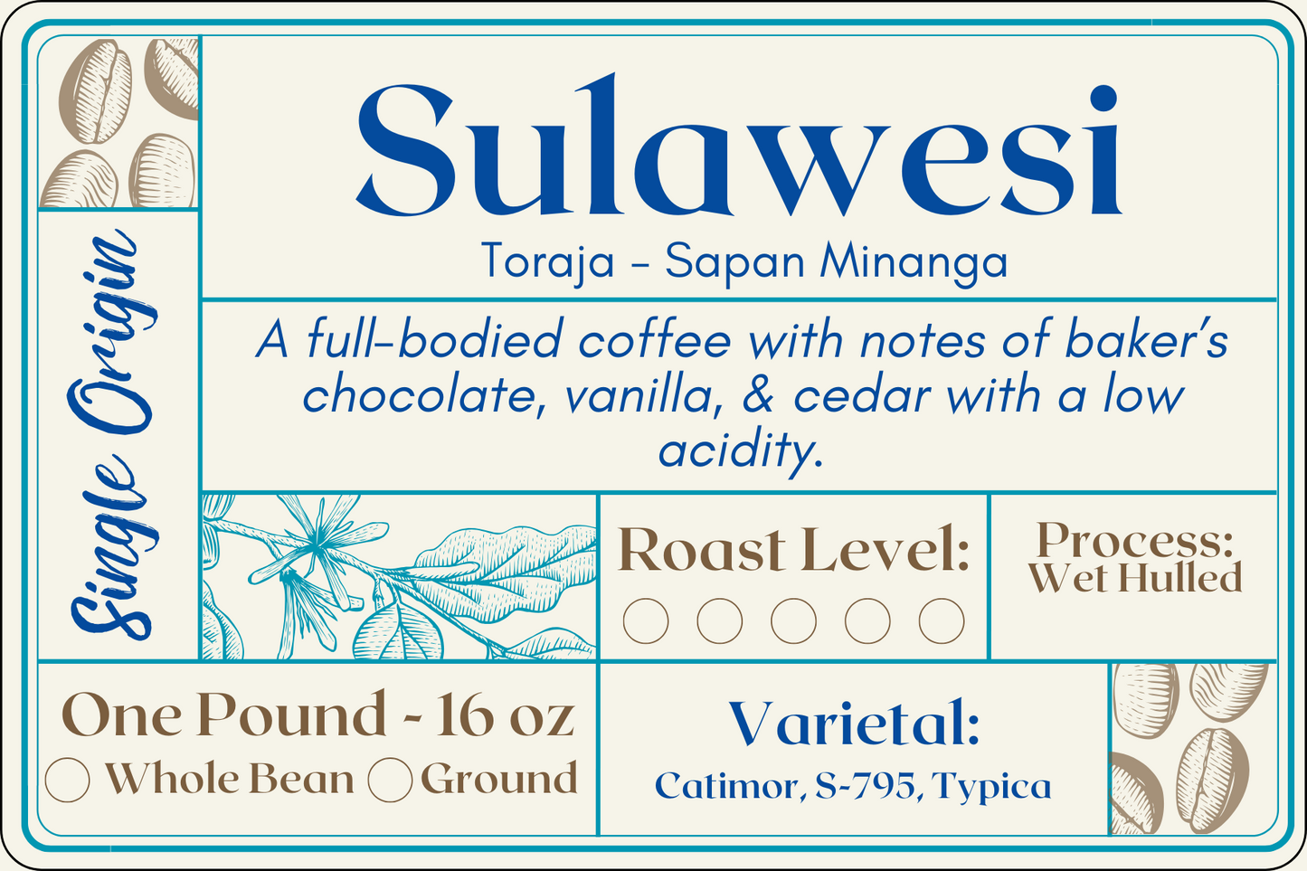 Sulawesi “Sapan Minanga” – Full-Bodied Indonesian Coffee