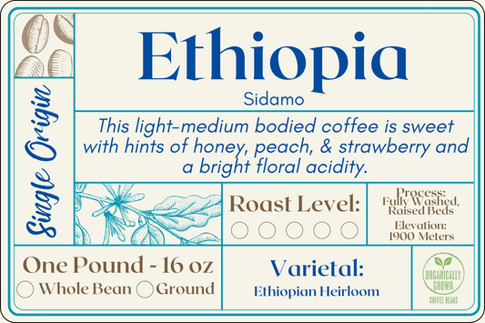 Ethiopia Sidamo – Organic Grown