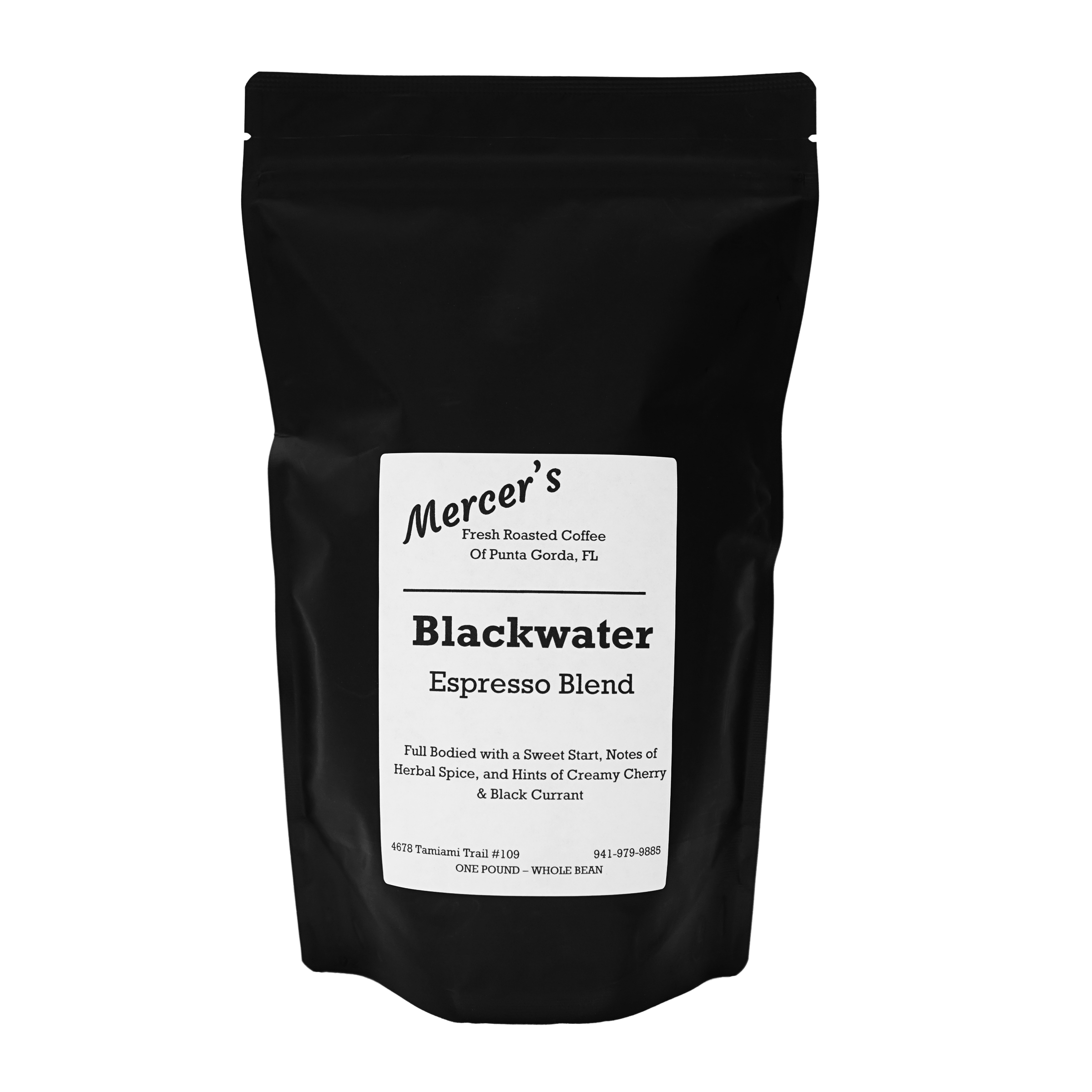 Mercer's Blackwater Espresso Blend Mercers Fresh Roasted Coffee's