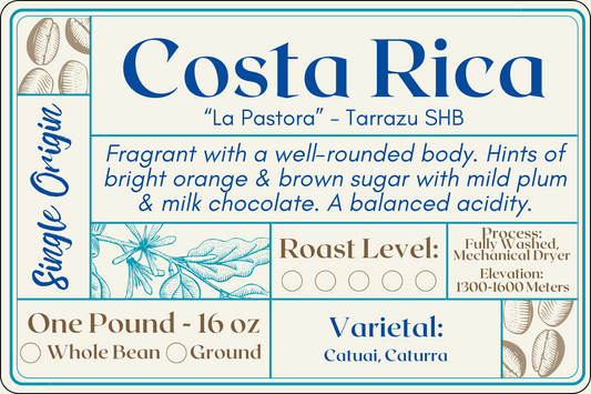 Costa Rica “La Pastora” – Tarrazú SHB Estate Coffee